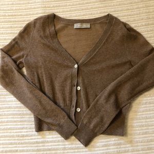 Everlane The Featherweight Alpaca Cardigan XXS Soft Camel
